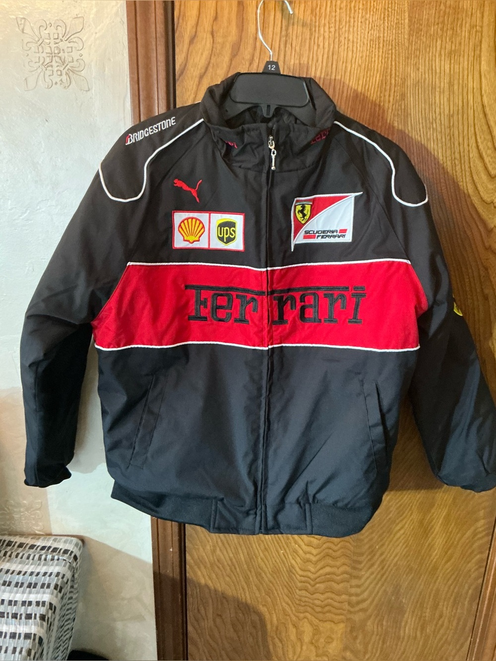 Ferrari Black & Red Scuderia Racing Zip Jacket